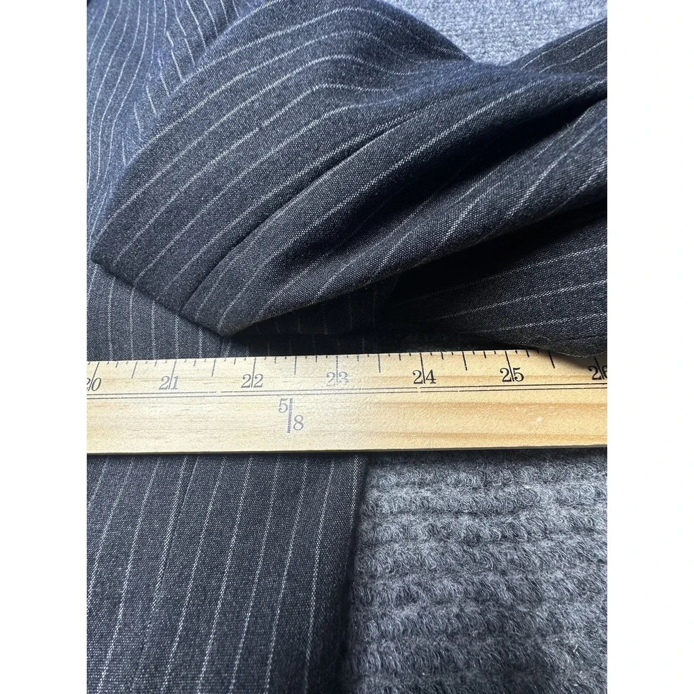 Nautica Suit‎ Jacket Mens 46 Gray Pinstripe 2 Button Blazer Stretch Business